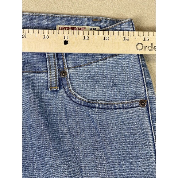 Levis XX Jeans Womens 28XM Blue Red Tab Straight Low Rise Casual Workwear Adult - Picture 3 of 12